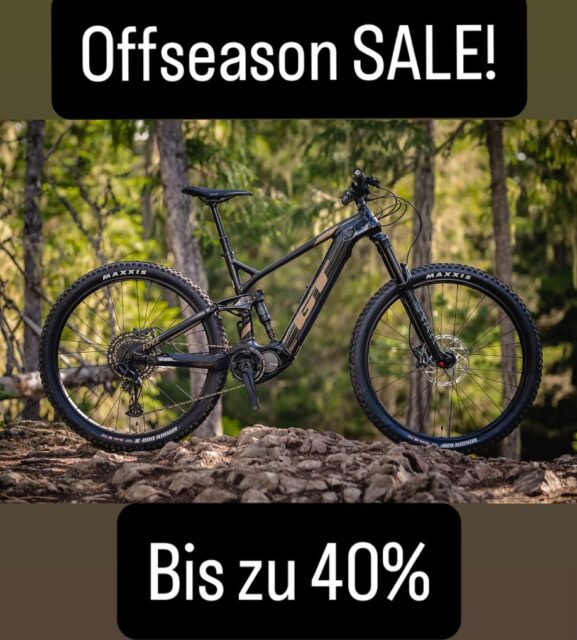 Offseason Sale!
Bis zu 40% auf Bikes die bei uns im Shop stehen!
Alles von Trekking E-Bike über Gravel bis hin zu unseren high end MTB und E-MTB’s!